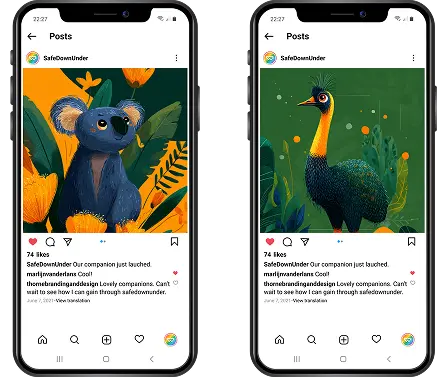 SafeDownUnder phone mockup